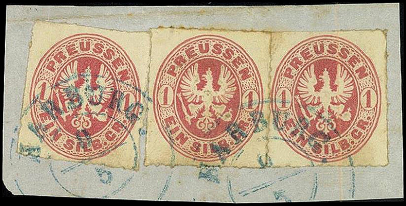 ALTDEUTSCHLAND. 
HANNOVER- ORTSSTEMPEL. 
HARBURG K2 blau, Nachverwendung a. Pr...