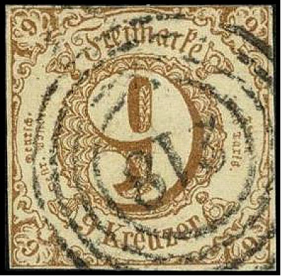 ALTDEUTSCHLAND. 
THURN UND TAXIS- NUMMERNSTEMPEL. 
"218" Homburg v. d. Höhe, k...