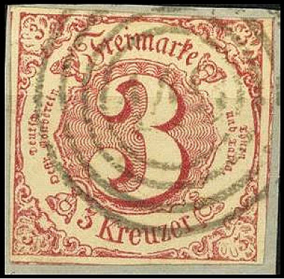 ALTDEUTSCHLAND. 
THURN UND TAXIS- NUMMERNSTEMPEL. 
"249" Vieselbach a. 3 Kr. r...