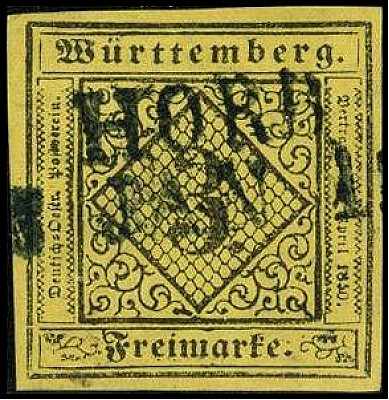ALTDEUTSCHLAND. 
WÜRTTEMBERG- ORTSSTEMPEL. 
HORB L2 schw., gerade, klar 3 Kr. ...