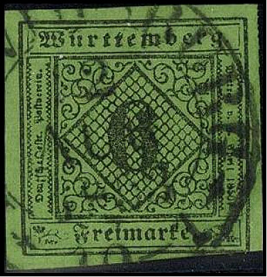 ALTDEUTSCHLAND. 
WÜRTTEMBERG- ORTSSTEMPEL. 
(LUD)WIGSBURG K2 gross a. 6 Kr. sc...