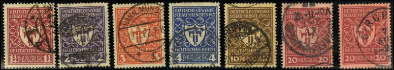 DEUTSCHES REICH. 
INFLATION. 
Gewerbeschau kpl. mit 20 Mk. karminrot. Mi. 199-...