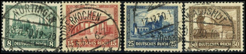 DEUTSCHES REICH. 
WEIMARER REPUBLIK 1923-1933. 
Nothilfe 1930 kpl.(4). Mi. 450...