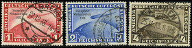 DEUTSCHES REICH. 
DRITTES REICH. 
1 - 4 RM 1933 Chikagofahrt, 497 gepr. Schlegel, 498 gepr.Peschl. Mi. 496-498 (1000,-). . 


Kab. ⊙