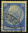 DEUTSCHES REICH. 
DRITTES REICH. 
25 Pf. Hindenburg lebhaftultramarin. Mi. 522 b (60,-). . 


Pra. ⊙