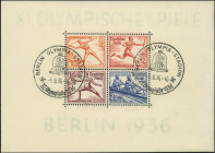 DEUTSCHES REICH. 
DRITTES REICH. 
Jahrgang 1936 ⊙ Blocks 4-6 Olympiade. Mi. 603-641 Bl.4-6 (252,-). . 


Pra. ⊙