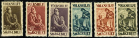 SAARGEBIET. 
Volkshilfe 1928. 40 C. - 3 Fr. (6). Mi. 128-133 ( 96,-). . 


*