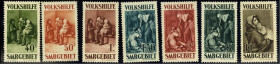 SAARGEBIET.
Volkshilfe 1929 kpl. (7). Mi. 135-141 (200,-). entfalzt

(**)