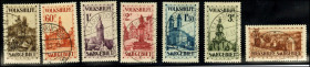 SAARGEBIET. 
Volkshilfe 1932 Burgen u. Kirchen (7), z.T. gepr. Hoffmann u. Ney BPP. Mi. 161-167 (800,-). . 


Kab. ⊙