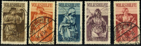 SAARGEBIET. 
Volkshilfe 1934, 40 C. - 2 Fr. (5), gepr. Hoffmann u. Ney BPP. Mi. 171-175 (155,-). . 


Kab. ⊙