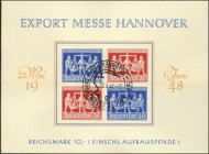 ALLIIERTE BESATZUNG - GEMEINSCHAFTSAUSGABEN. 
Leipziger Messe 1948 Viererblock- FDC-Maximum Karte. Mi. 969/970 (250,-). . 


Kab. ✉