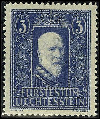 LIECHTENSTEIN. 
3 Fr. 1933 Fürst Franz I. Mi. 141 I (280,-). . 


*