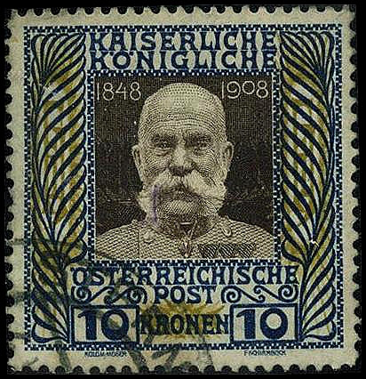 ÖSTERREICH. 
KAISERREICH 1850- 1918. 10 Kronen 1908 Franz- Josef. Mi. 156 w (10...