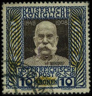 ÖSTERREICH. 
KAISERREICH 1850- 1918. 10 Kronen 1908 Franz- Josef. Mi. 156 w (100,-). . 


⊙