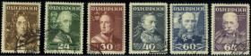 ÖSTERREICH. 
ÖSTERREICH - I. Republik. 
12-64g Wohlfahrt 1935. Mi. 617- 622 /130,- (70,-). . 


⊙