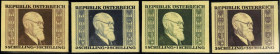 ÖSTERREICH. 
ÖSTERREICH - II. Republik. 
Renner geschnitten 1946. Mi. 772-775B (320,-). . 


**