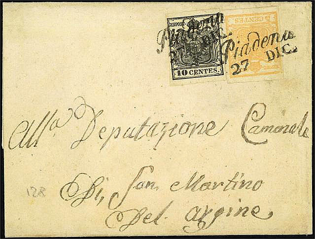 ÖSTERREICH. 
ÖSTERREICH - LOMBARDEI-VENETIEN. 
5 u 10 Centesimi gelb, schwarz ...