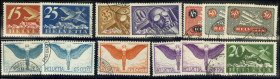 SCHWEIZ. 
Flugmarken 1923-1925 Mi.179, 180z, 181, 182, 183z, 184x,z, 184x,z, 190x, 191z (2), 213y (426,-). . 


⊙