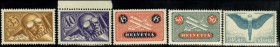 SCHWEIZ. 
Flugmarken 1923-. Mi. 181, 182**, 183z, 189z * (98,50). . 


*