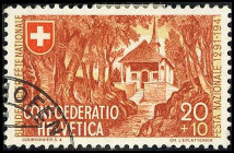 SCHWEIZ. 
20+ 10 C. 1941 Pro Patria 650 J. Eidgenossenchaft. Mi. 397b (120,-). . 


⊙