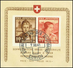 SCHWEIZ. 
10 u.20 C. 1941 test. Mi. 403-404 Bl.6 (450,-). . 


⊙