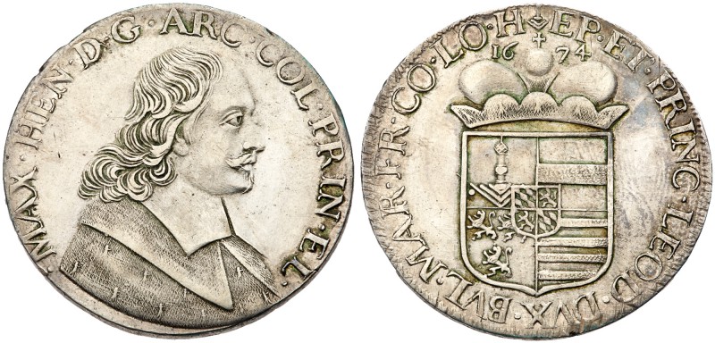 Belgium: Li&egrave;ge. Maximilian - Heinrich of Bavaria (1650-88). Silver Patago...
