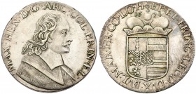 Belgium: Li&egrave;ge. Maximilian - Heinrich of Bavaria (1650-88). Silver Patagon. MAX. HEN. D.G. ARC. COL. PRIN. EL., bust right, Rev. EP. ET. PRINC....