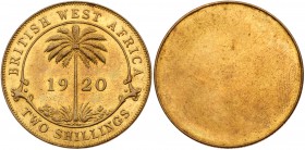 British West Africa, Kings Norton Mint. Uniface Tin-brass strikes of the Sixpence 1920 reverse (KM 11b); Shilling obverse (KM 12a); Two Shillings 1920...