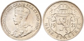Cyprus, British Colony, George V (1910-36). Silver 9-Piastres, 1921, Royal Mint (KM 9). Extremely Fine. Estimate Value $650 - UP