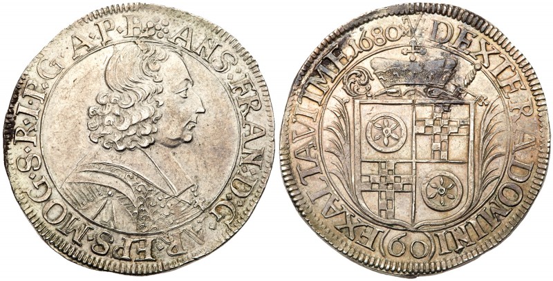 German States: Mainz. Anselm Franz Von Ingelheim (1679-95). Silver 60 Kreuzers, ...