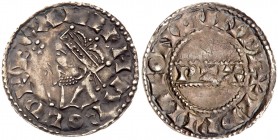 Harold II (6th Jan-14th Oct 1066). Silver Penny, London Mint, Moneyer Edwine, crowned bust left with sceptre, legend and beaded outer circle surroundi...