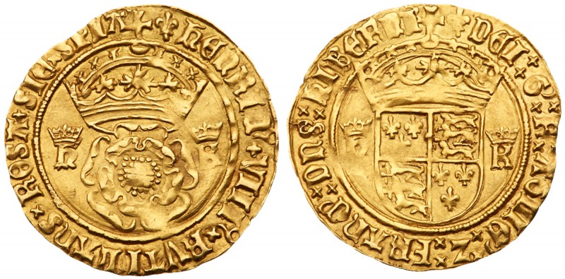 Henry VIII (1509-47). Gold Crown of the Double Rose of five shillings, struck in...