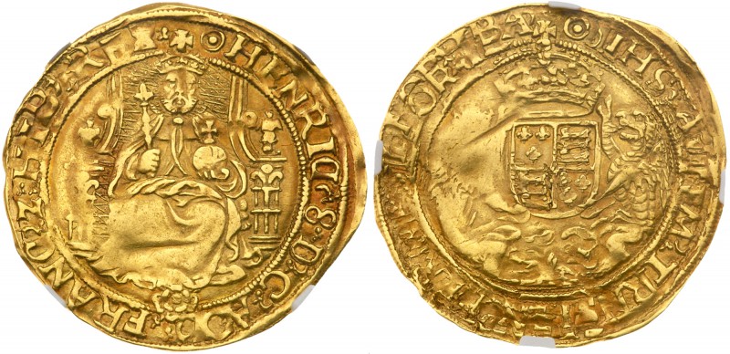 Henry VIII (1509-47). Gold Half-Sovereign, third coinage (1544-47), Tower Mint, ...