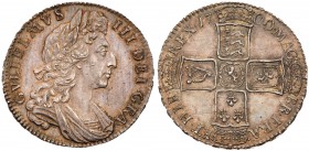 William III (1694-1702). Silver Halfcrown, 1700, first laureate and draped bust right, legend surrounding, GVLIELMVS. III. DEI. GRA., toothed border a...