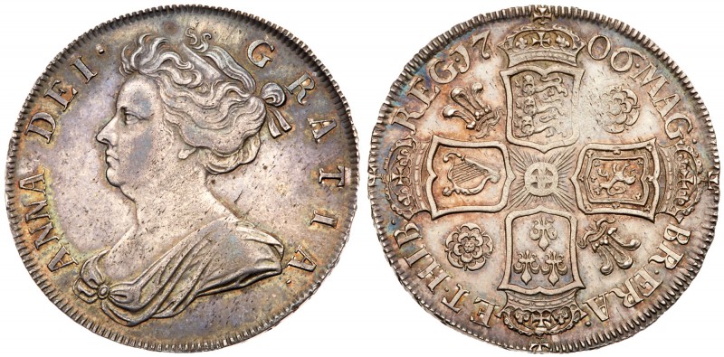 Anne (1702-14). Silver Halfcrown, 1706, draped bust left, Latin legend and tooth...