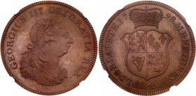 George III (1760-1820). Pattern copper Crown, 1798, struck W J Taylor after C H Kuchler, laureate and draped bust right, : C. H. K on truncation, Lati...