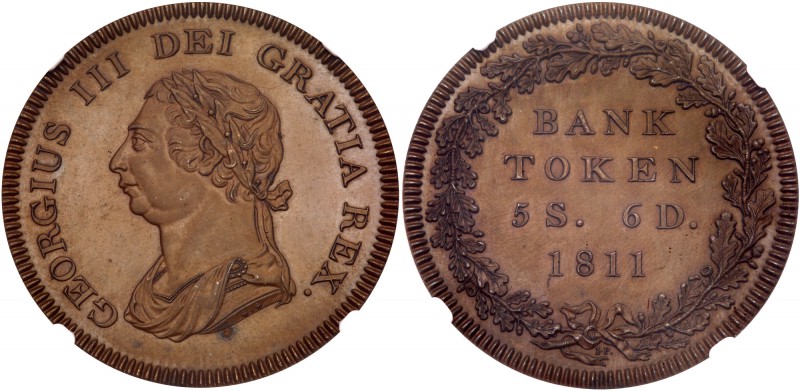 George III (1760-1820). Pattern copper Dollar, 1811, struck by W J Taylor after ...