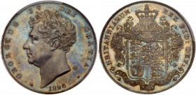 George IV (1820-30). Proof silver Crown, 1826, bare head left, date below, Latin legend and toothed border surrounding, GEORGIUS IV DEI GRATIA, Rev. i...
