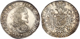 Ferdin&aacute;nd III (1637-1657)
Silver Taler/Tall&eacute;r, 1648 KB, 28.74g. K&ouml;rm&ouml;cb&aacute;nya/Kremnitz. Laureate, draped and cuirassed b...