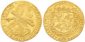 Sigismund III / Zygmunt III Wasa (1587-1632)
10 Ducats/Talar koronny medalowy (1)614, 34.4g. 40mm. Bydgoszcz/Bromberg. Struck from the same pair of d...