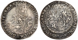 Sigismund III / Zygmunt III Wasa (1587-1632)
Taler/Talar 1631 II. Bydgoszcz/Bromberg. Crowned, armored half-length figure right holding sword and orb...