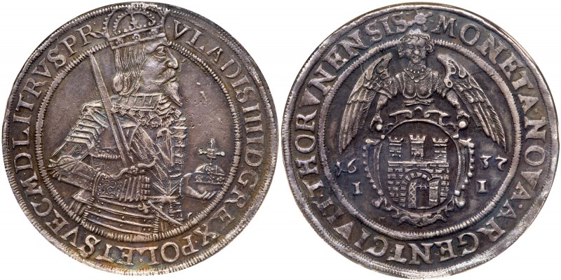 Wladislaw IV / Wladislaw IV Wasa (1632-1648)
Taler/Talar 1637 II, 28.41g. Toru?...