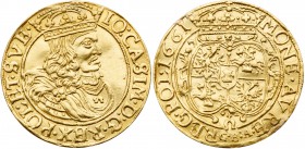 John II Casimir / Jan II Kazimierz (1648-1668)
2 Ducats/dwudukat koronny 1661 GBA, 6.8g. Lw&oacute;w/Lemberg. Mintmaster; Giovanni Baptista Ammureti....