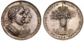 Johann III Sobieski / Jan III Sobieski (1674-1696)
On the Visit of the King and Queen to Danzig, August 1 1677. Silver Medal, 34mm. 19.34g. By Johann...