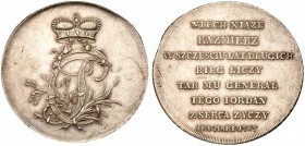 Stanislaus Poniatowski / Stanislaw August Poniatowski (1764-1795)
On the Birthday of Prince Kasimir, 1767. Silver Medal, 44mm. 29.1g. Warszawa/Warsaw...