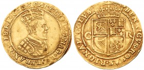 Scotland, Charles I (1625-49). Gold Half-Unit or Double Crown, first coinage (1625-35), crowned bust of James VI of Scotland right with altered chin a...