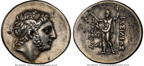 BITHYNIAN KINGDOM. Prusias II (ca. 182-149 BC). AR tetradrachm (34mm, 16.85 gm, 12h). NGC Choice VF 5/5 - 3/5. Reduced Attic Standard. Winged-diademed...