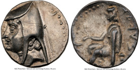 PARTHIAN KINGDOM. Arsaces I (ca. 247-211 BC). AR drachm (16mm, 4.24 gm, 12h). NGC AU 4/5 - 4/5. Mithradatkart-Nisa(?). Head of Arsaces I left, wearing...
