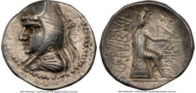 PARTHIAN KINGDOM. Phriapatios-Mithradates I (ca. 185-132 BC). AR drachm (19mm, 3.94 gm, 12h). NGC XF 4/5 - 4/5. Hecatompylus. Head of King left, weari...