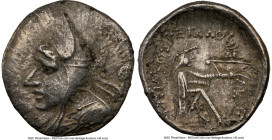 PARTHIAN KINGDOM. Phriapatios-Mithradates I (ca. 185-132 BC). AR drachm (20mm, 3.97 gm, 12h). NGC Choice VF 4/5 - 2/5. Hecatompylus. Head of king left...